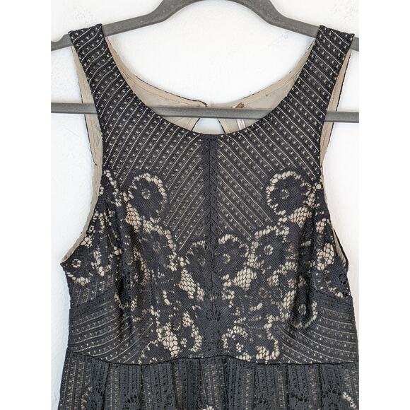 Free People Dress Rocco Floral Lace Boho Victorian Cottagecore Black Size 2 - Picture 3 of 12